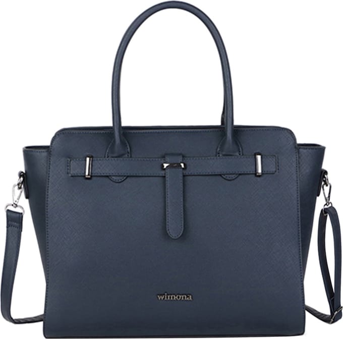 Wimona Laptoptas / Werktas - Dames - 15.6 inch - Logoprint - Sienna - Blauw
