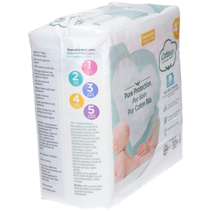 Cottony Baby Diapers Size 4 7 - 18kg 28
