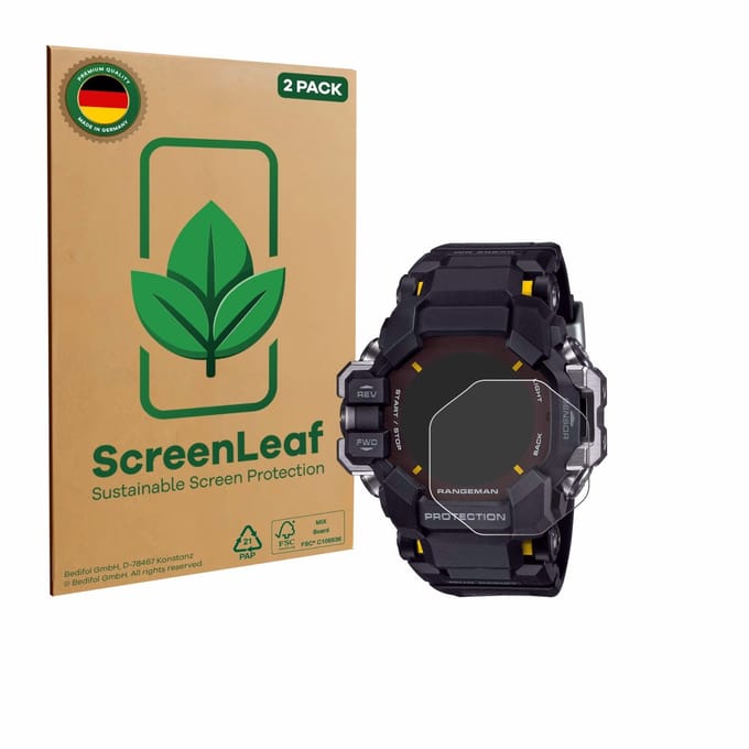 2 Stuks Screenprotector voor Casio G-Shock GPR-H 1000 - Hoogwaardige Beschermfolie transparant