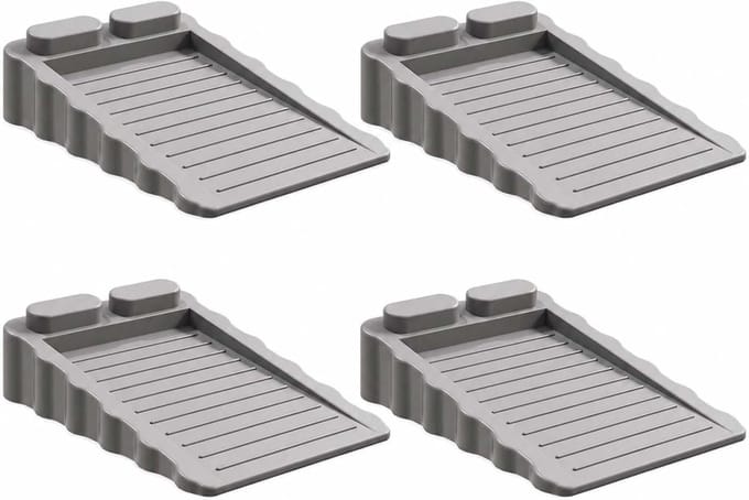 Deurstopper - Deurhouder - Vingerklem Bescherming - Stapelbaar - 8.5 x 6 x 2 cm - Grijs