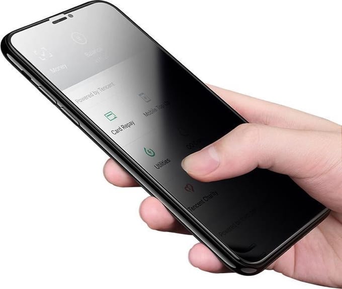 Hoco Glasfolie - Privacy Screenprotector Geschikt voor iPhone 11 Pro Max / Xs Max