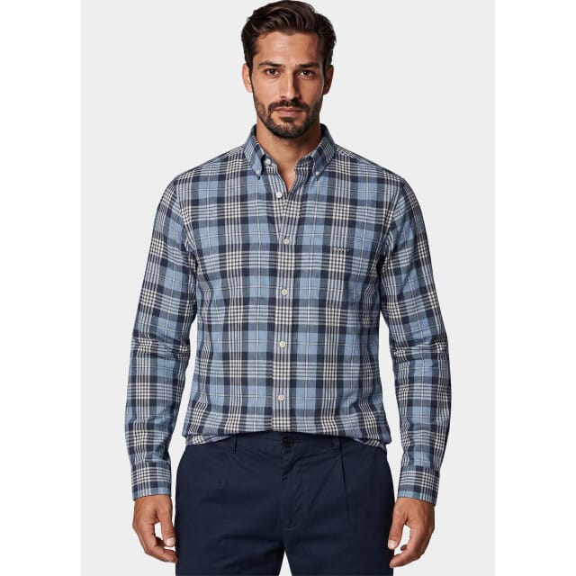 Gant Overhemd heren checked melange poplin shirt 3262006/901