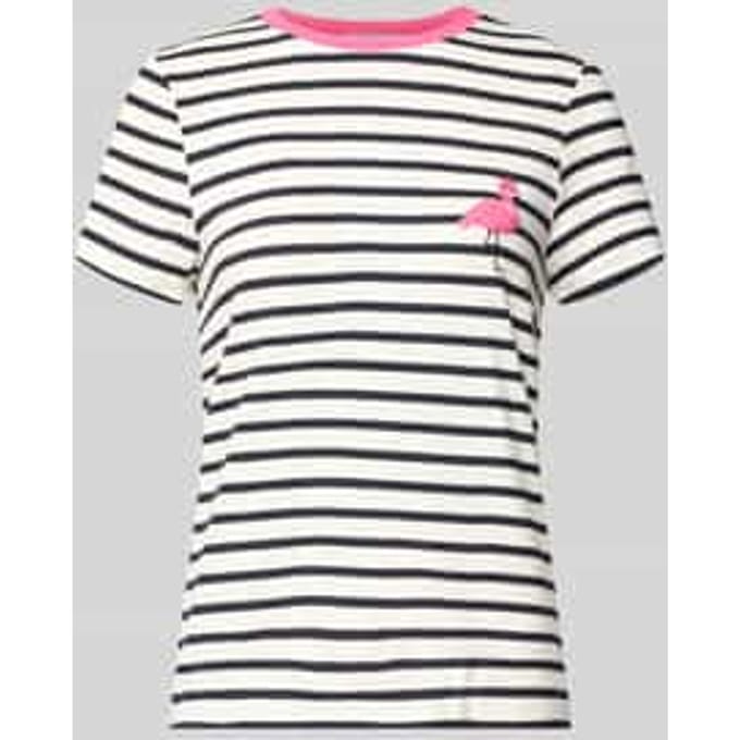 Regular fit T-shirt van viscosemix model 'HEART LIFE'
