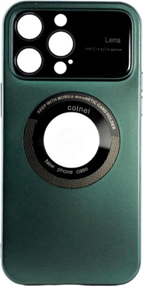 Colnel Hoesje Geschikt voor: Apple iPhone 15 Plus | Compatibel met MagSafe | Back Cover | Camera Lens Screen protector | Groen
