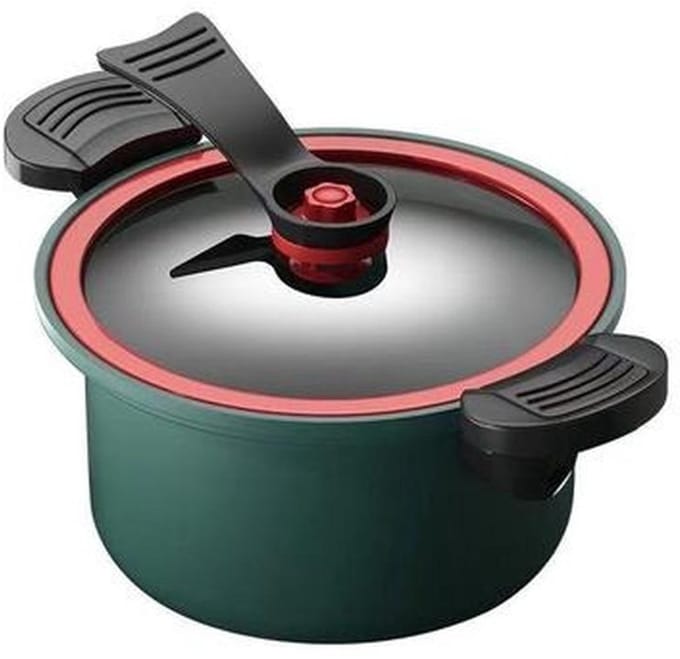 Soeppot & Snelkookpan – 2,5L – 24 cm – RVS Drukpan – Groen