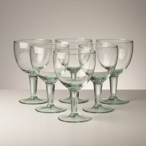 Dexam Set van 6 CellarDine cocktailglazen van gerecycled glas, 600 ml - transparant