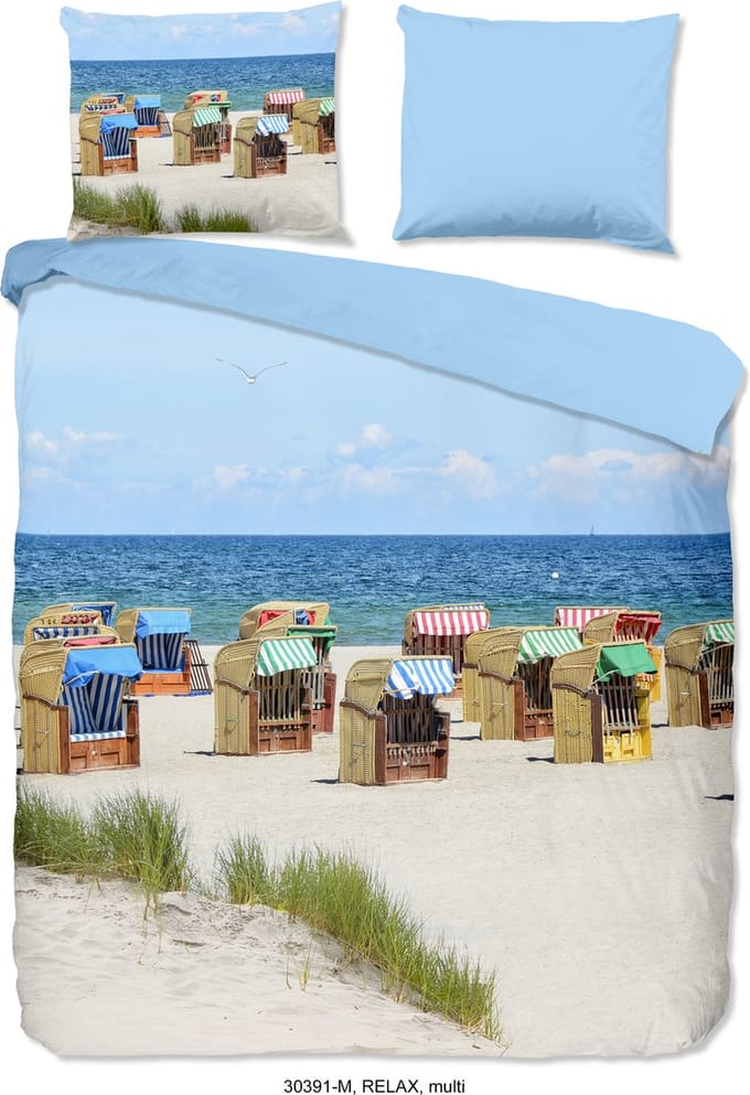 Pure dekbedovertrek strand - 2 persoons 200x200/220 cm - Multi - Microvezel
