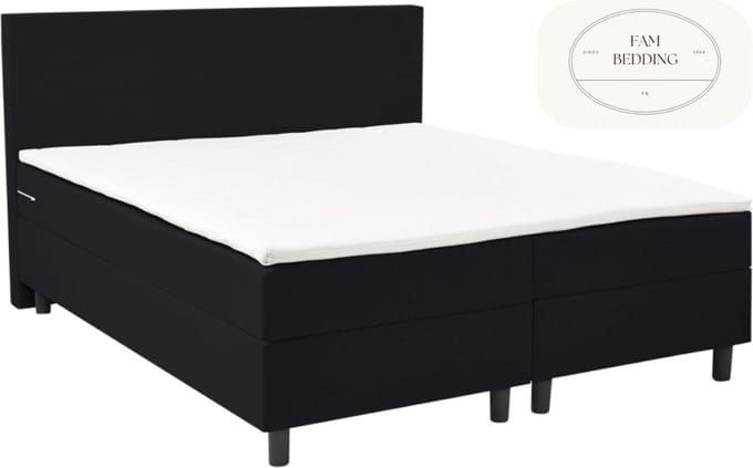 2 Persoons Boxspring Rolene Zwart 140x200