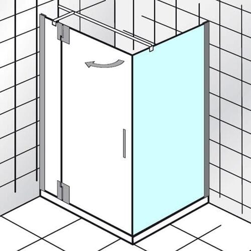 HSK K2P side panel for hinged door on side panel 75 x 200 cm