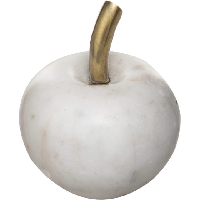 Casa di Elturo Deco object appel van marmer – wit/ – Ø13 cm