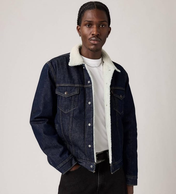 Levi's Type 3 Sherpa Trucker Jacket, Blauw