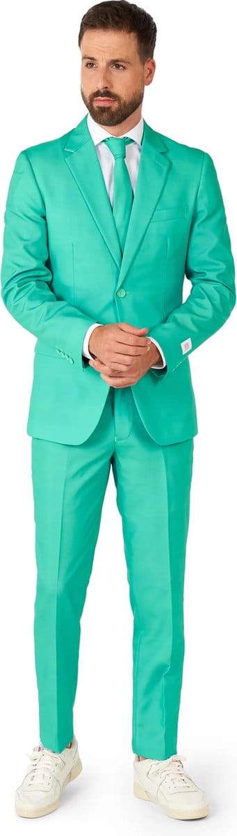 OppoSuits Trendy Turquoise - Heren Pak - Carnavalskleding - Turquoise - Feest - Maat EU 58