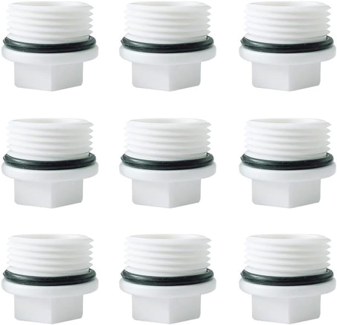 9-delige BSP Draad Fitting Set met Afsluitdop en Dichtdop voor Waterleidingen en Aansluitingen
