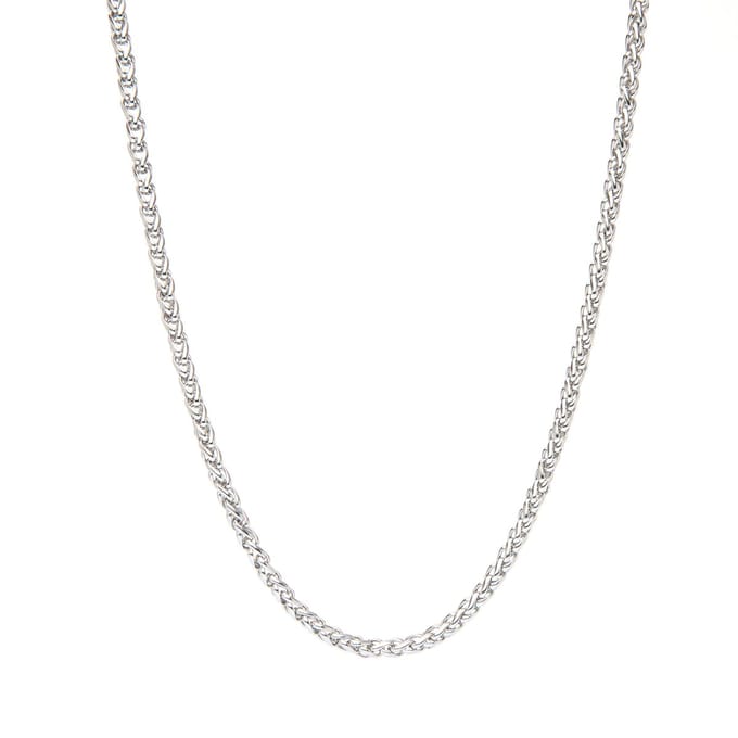 Marenca zilveren vossenstaart schakel heren ketting (60cm)