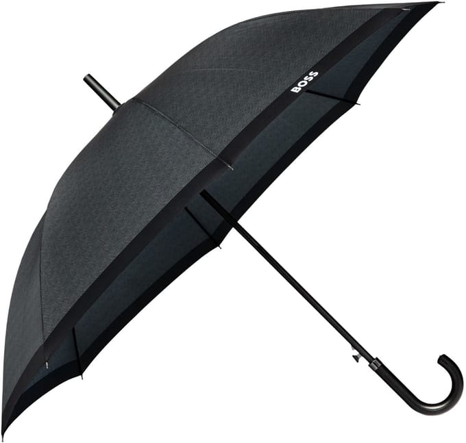 HUGO BOSS paraplu Chevron Umbrella Dark Grey donkergroen