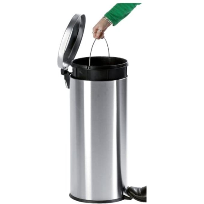 V-Part - Pedaalemmer 30 liter - Stainless steel - mat RVS - Prullenbak
