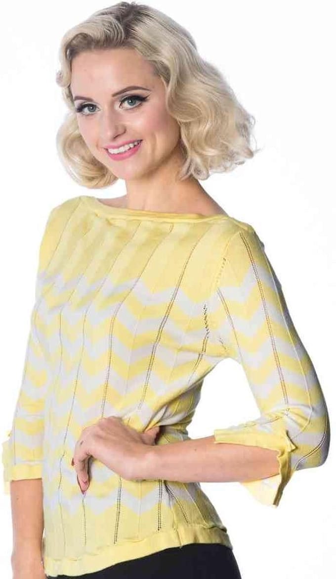 Dancing Days - Vanilla Longsleeve top - M - Geel