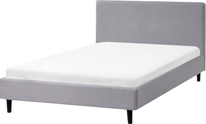 FITOU - Tweepersoonsbed - Lichtgrijs - 120 x 200 cm - Polyester