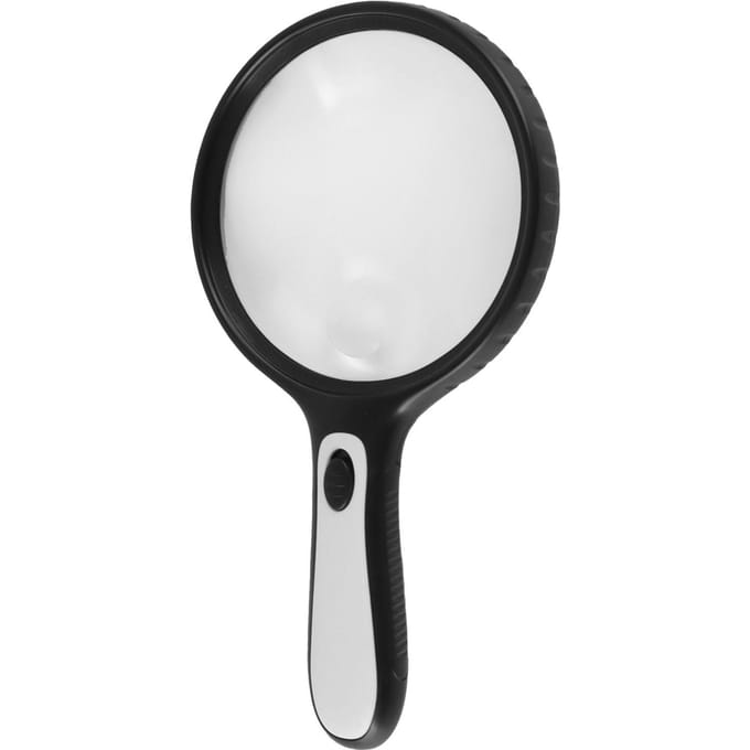Vergrootglas Professioneel Groot Kijkvlak Gelijkmatig Verlicht Handheld Vergrootglas met 4 LED-lampjes