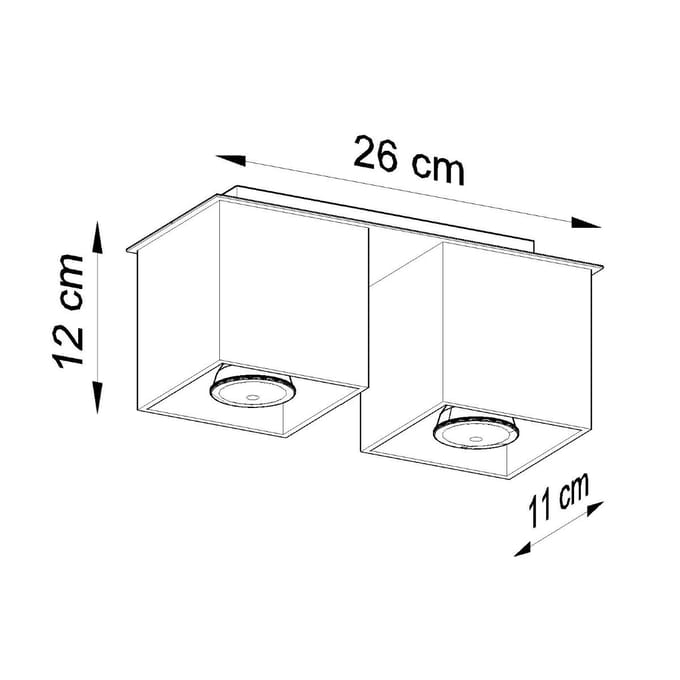 Plafondlamp Sollux Lighting Quad 2