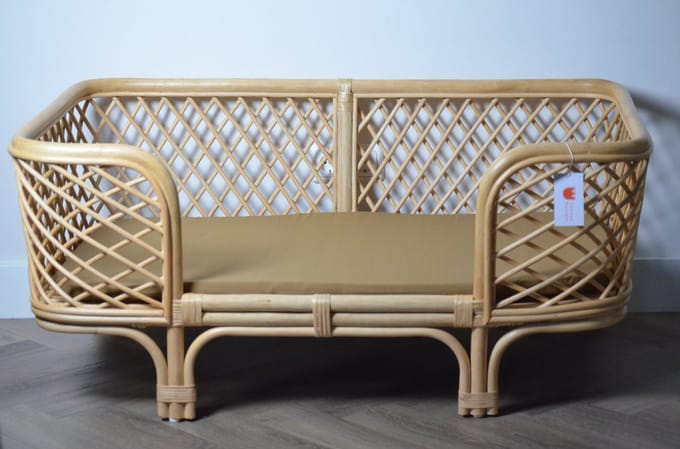 Château Rustique - Rotan hondenbed Guus met kussen - maat L - 110x70x50 cm