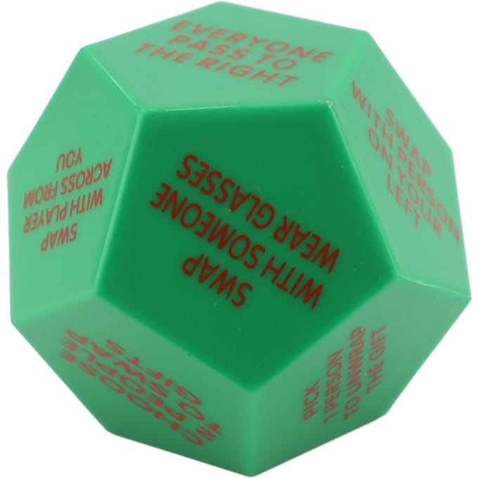 Cadeau Uitwisseling Dobbelstenen 12 Verschillende Zijden Plastic Kerstcadeau Uitwisseling Dobbelstenen voor Vakantiefeest green