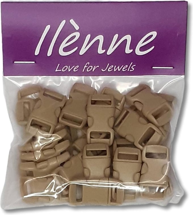 Ilènne - Paracord sluiting - Beige - plastic - 25 stuks - voor armband