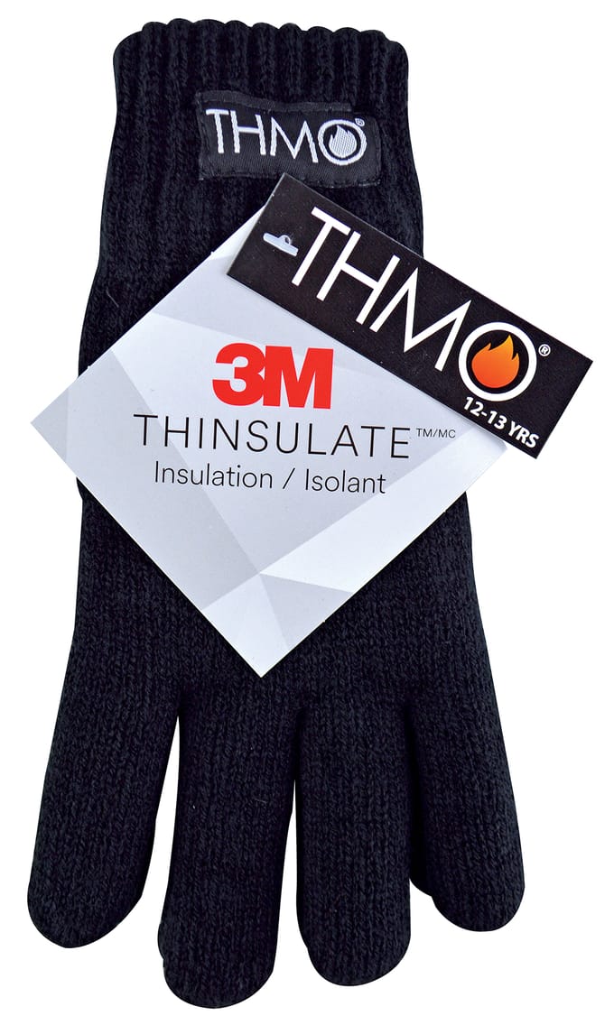 THMO - Dunsulate-handschoenen voor kinderen voor de winter - Zwart
