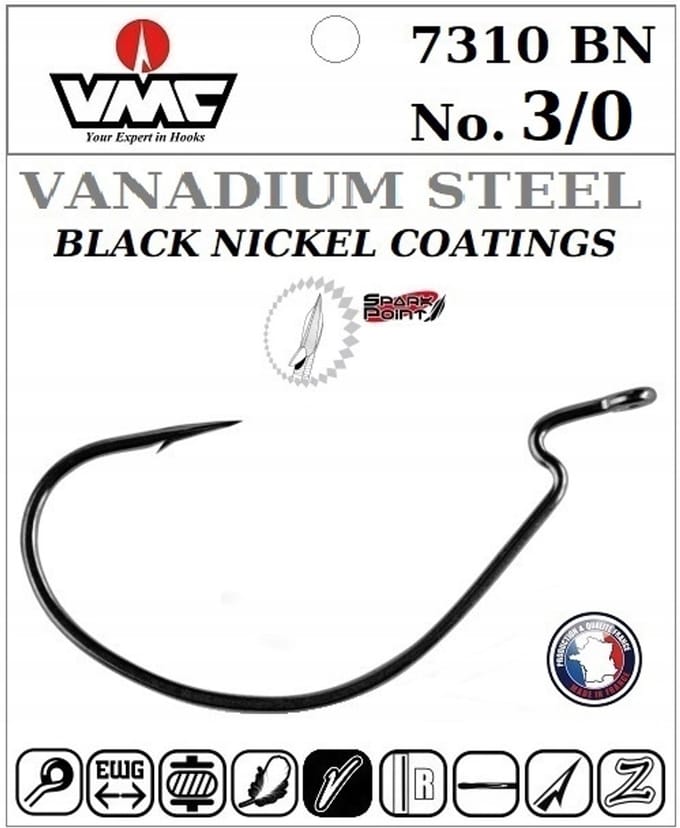 VMC 7310 BN Superlichte Wormhaak 3/0 - 10 Stuks