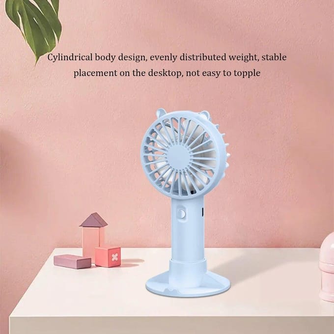 Draagbare handventilator Kleine koelventilator USB oplaadbare wimper Wimper Mute Cooler Handventilator Mini USB oplaadbaar bureau USB charging model wit