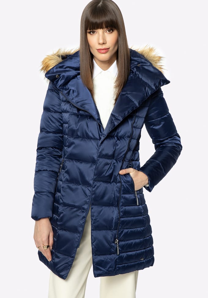 Wittchen Dames Donsjack met Asymmetrische Sluiting Marineblauw Nylon