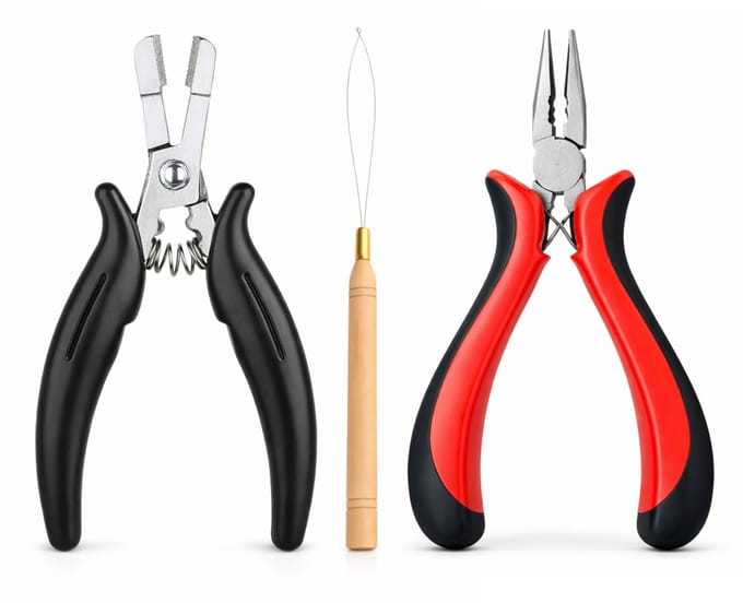 Guardian Beauty Microringen Tang Set - 2 Stuks + Loop Tool - Voor Haar Extensions