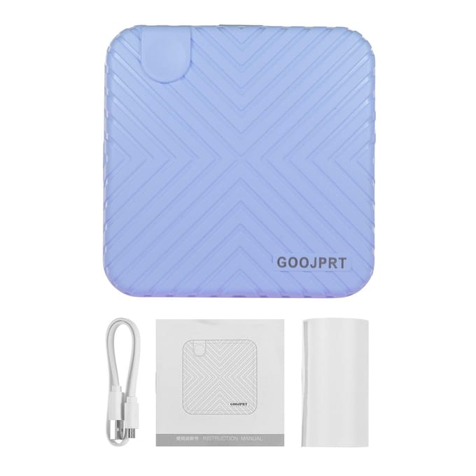 GOOJPRT P6 Pocket Mini Printer Draagbare BT Draadloze Thermische Thermische Labelprinter wit