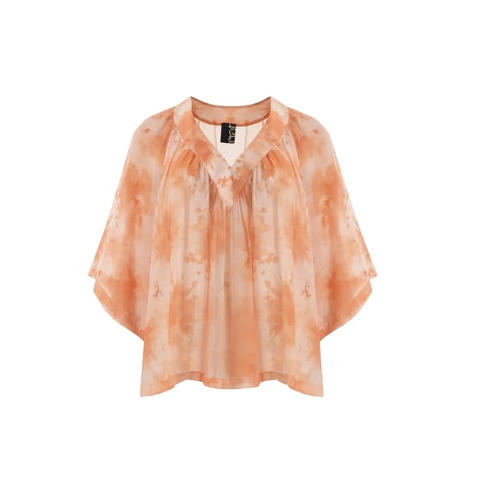 V-hals Plissé Blouse Dames Mat Fashion