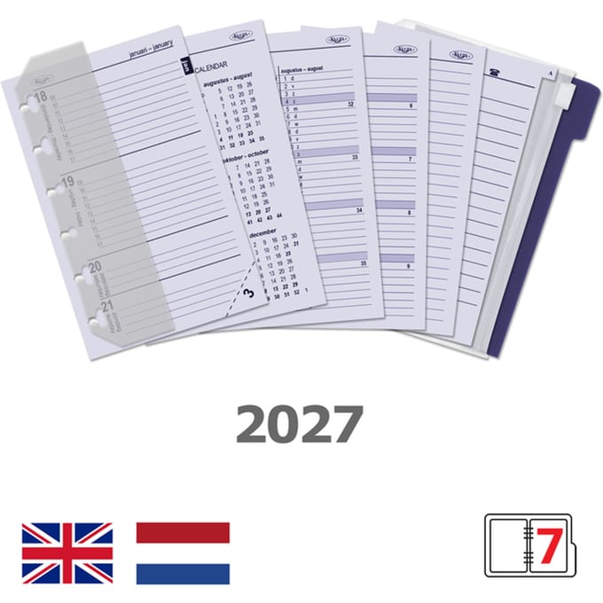 Agendavulling 2027 Kalpa Pocket jaardoos 7dagen/2pagina'