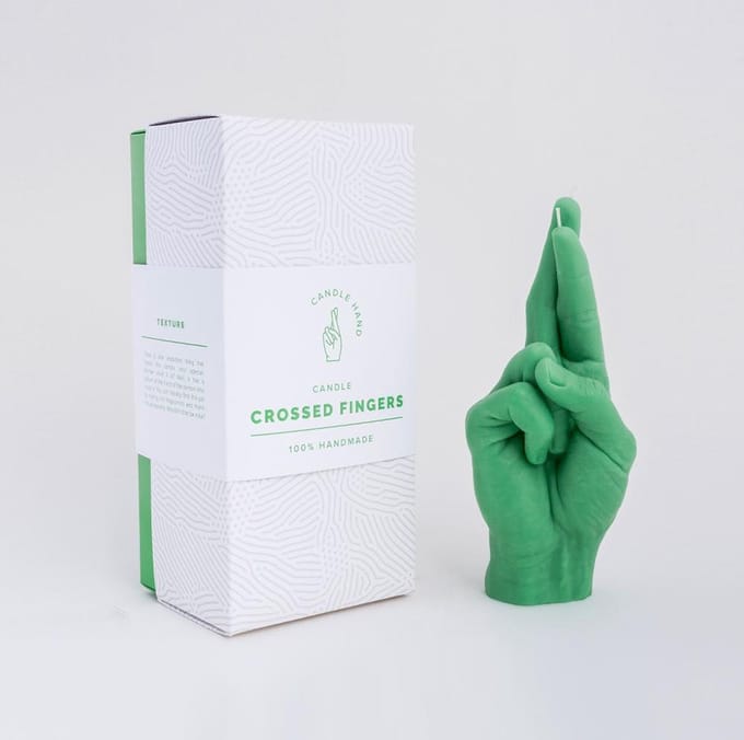CandleHand - Crossed Fingers - green