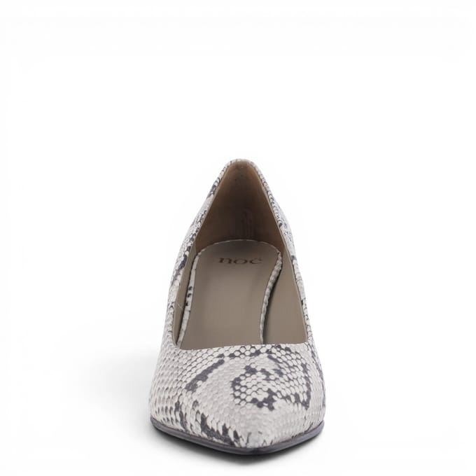 Noë Shoes Nirma Pump White-Black Snake