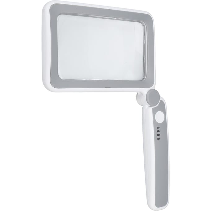 Rechthoekige Vergrootglas 4X 3 LED Modi Aanraakbediening Ergonomische Handheld Vergrootglas voor De