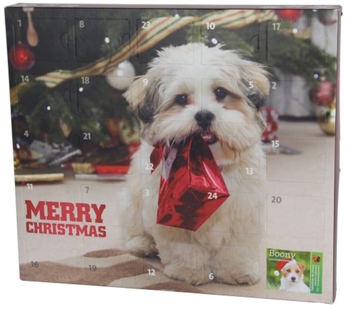 Boony Adventskalender voor honden met 24 feestelijke snacks 192 gram