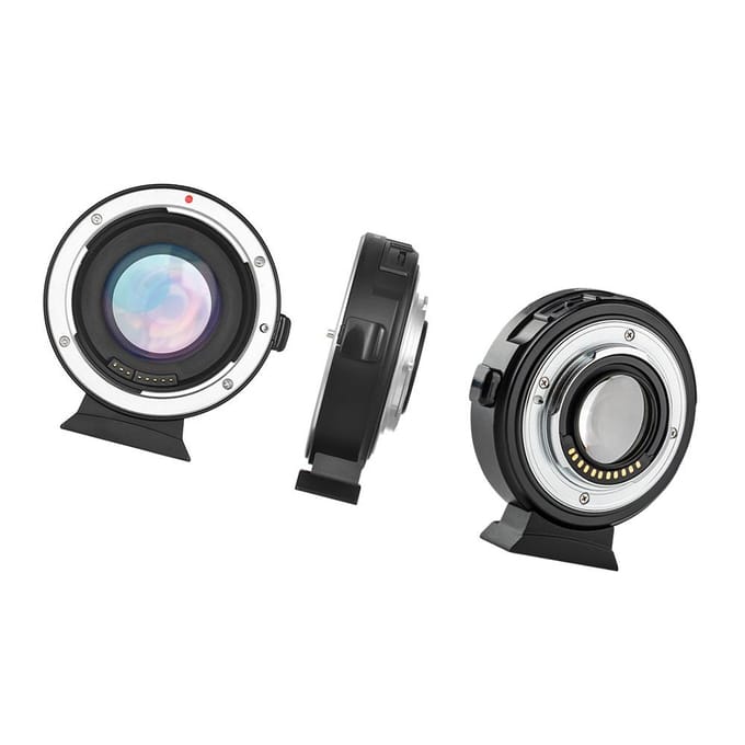 Autofocuslensbevestigingsadapter 0,71X voor Canon EOS EF-lens naar Micro Four Thirds (MFT, M4/3) Camera gray