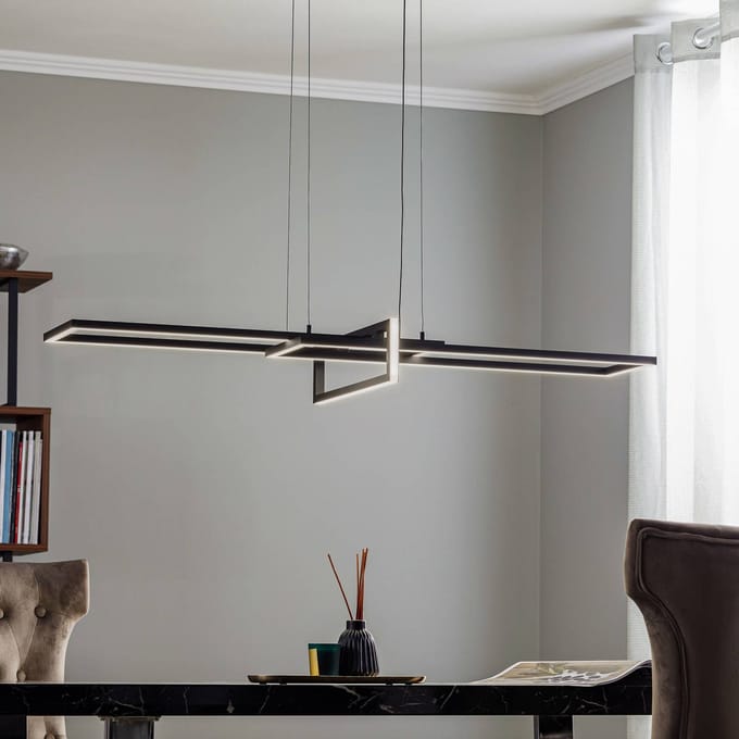 Trio Lighting LED hanglamp Salinas, 3.000 K, mat zwart