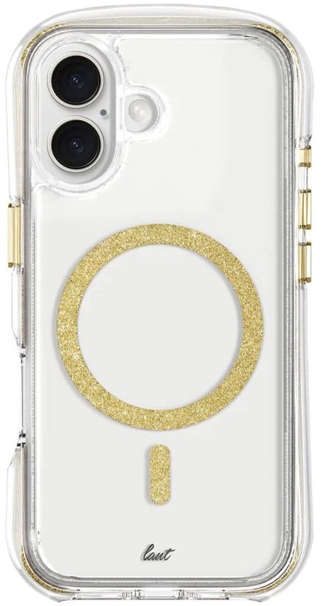 LAUT AERO SPARKLE iPhone Hoes – Crystal Clear met Glinsterend Effect & 6m Valbeveiliging | MagSafe Compatible | Apple iPhone 16 Pro