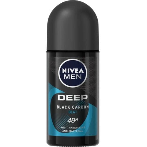 NIVEA Deo roll-on mannen - Deep Black Carbon Beat 50 ml