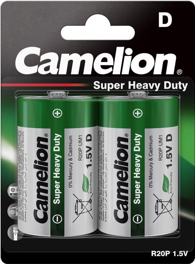 Camelion D Super Heavy Duty Batterijen - 2 stuks