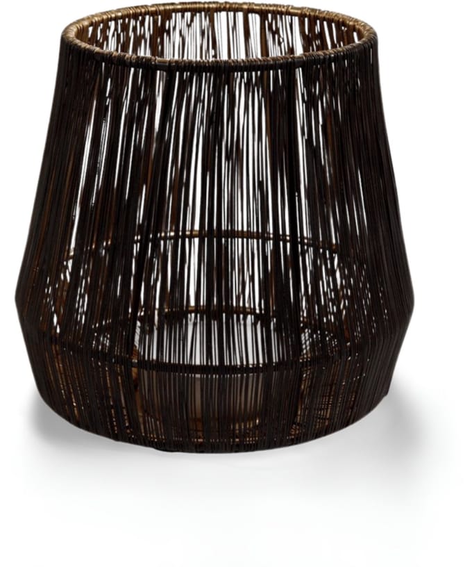Lantaarn/Windlicht Draad Zwart Goud Ø 15 cm