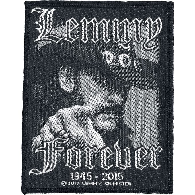 Motörhead Patch - Lemmy Kilmister - Forever - voor Geen - zwart-wit