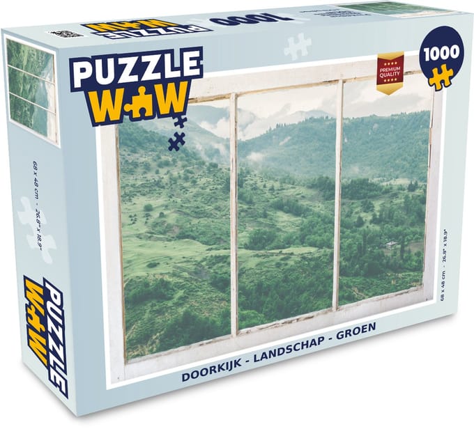 Puzzel Doorkijk - Landschap - Groen - Legpuzzel - Puzzel 1000 stukjes volwassenen