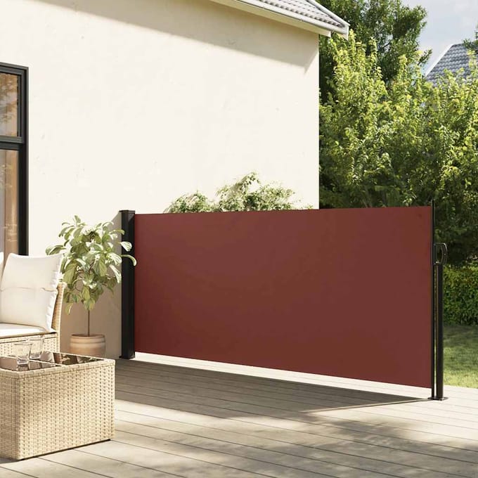 vidaXL - Windscherm - uittrekbaar - 100x300 - cm - bruin