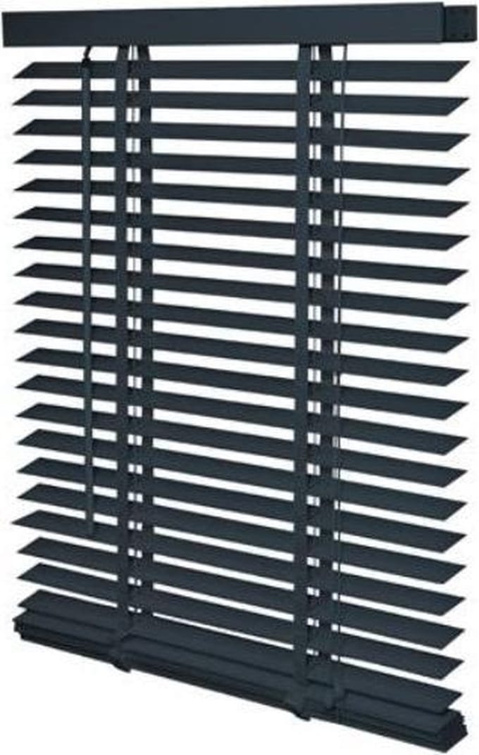 Timlux - Houten Jaloezie - 50 mm - Donkergrijs - 110x175 cm