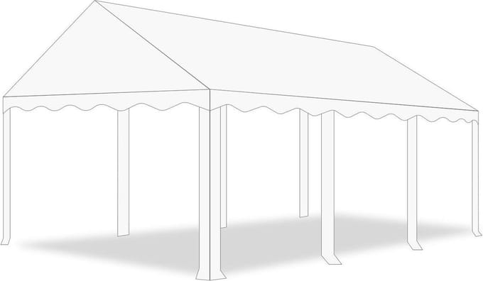 Partytent dakzeil 4x6 | PVC Premium